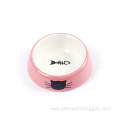 Cute pet feeding bowl ceramic food puppy bowl